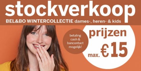 Stockverkoop wintercollectie Bel&Bo