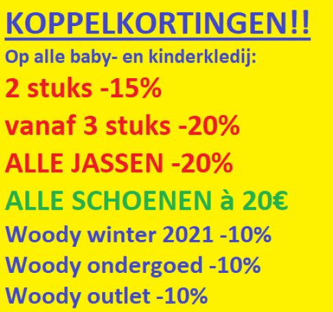 Pierrot Outletstore: Koppelkortingen tot -20% bovenop onze scherpe outletprijzen!!