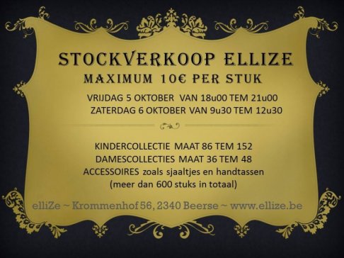 Stockverkoop elliZe