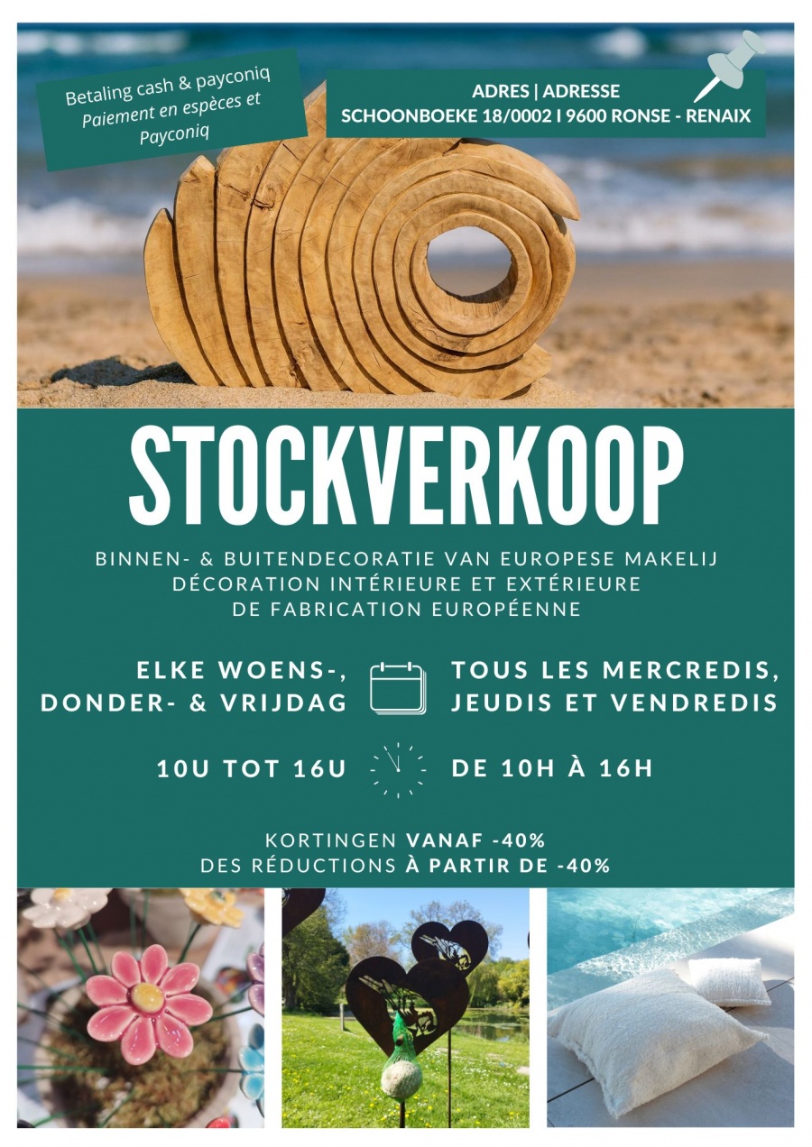 Stockverkoop | Vanaf 40% korting op decoratie huis, tuin & seizoenen