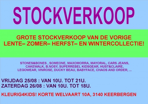 Stockverkoop Kleurig4kids