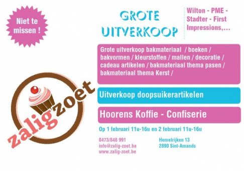 grote uitverkoop bakmaterialen, doopsuiker, geschenkartikelen - 1