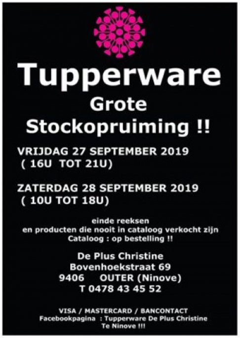 Grote Stockverkoop Tupperware