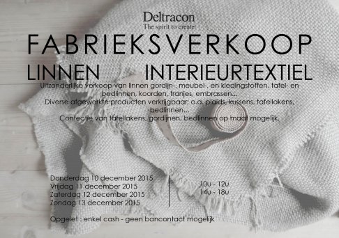 Fabrieksverkoop Linnen Interieurtextiel (December) - 1