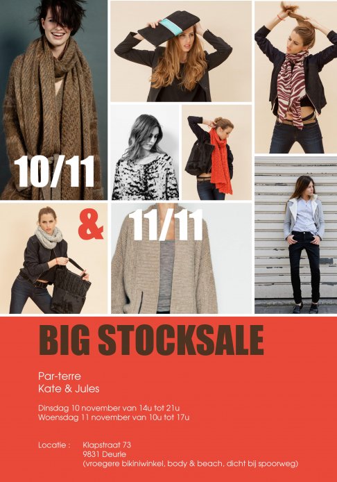 Big stocksale Par-terre en Kate & Jules  