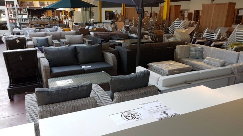 MEI OUTLET - TUINSETS MET 6 GRATIS STOELEN - TUINMEUBELEN & LOUNGESETS: Tuintafels, Tuinstoelen, Ligbedden, Kussenboxen, Parasols, Parasolhoezen, Wicker Loungesets, Aluminium Loungesets, Tuinmeubelhoezen,... - 3