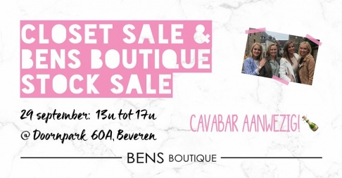 Closet Sale and Bens Boutique Stock Sale