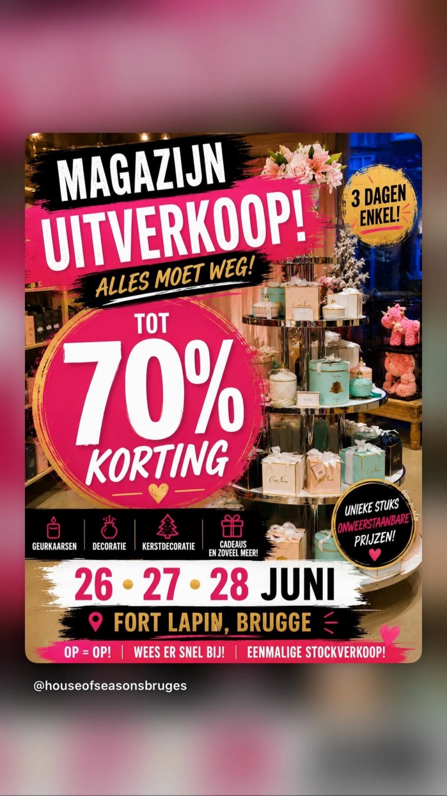House of Seasons stockverkoop