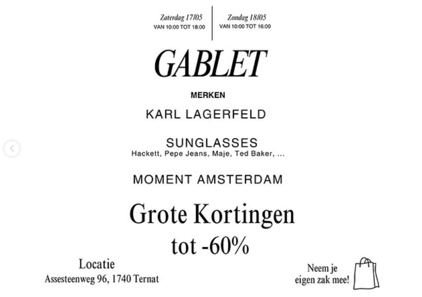 GABlet stockverkoop