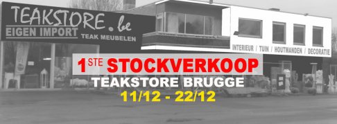 Stockverkoop Teakstore.be Brugge