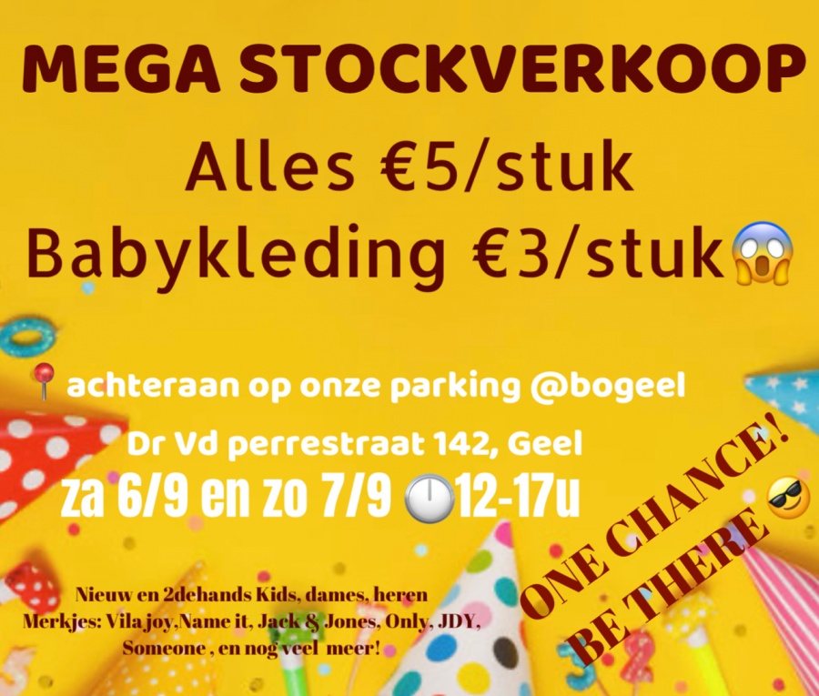 Mega stockverkoop/ Sample sale Bo nieuw en tweedehands