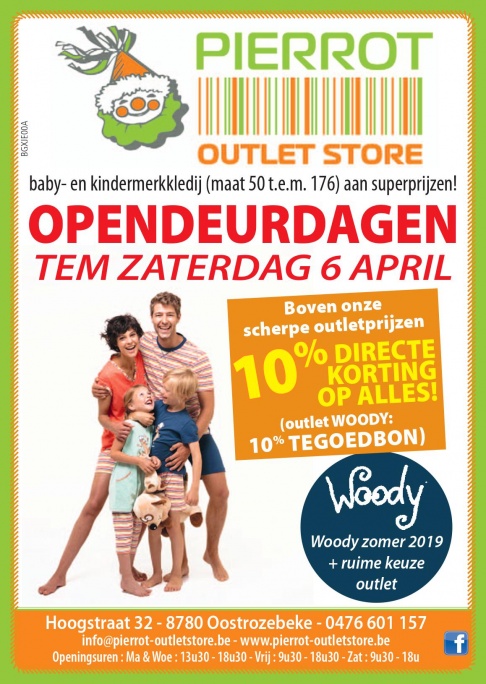 OPENDEURDAGEN tem 6 april!! -10% bovenop onze scherpe outletprijzen!!