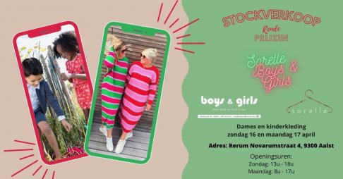 Sorelle / boys & girls stockverkoop