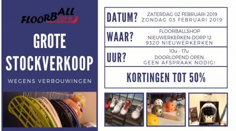 Floorballshop stockverkoop