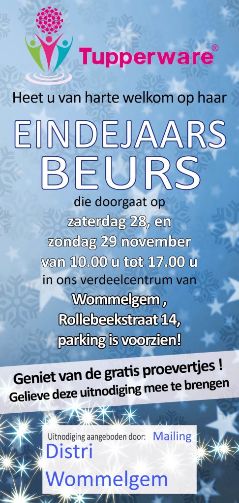 Tupperware - Eindejaarsbeurs!