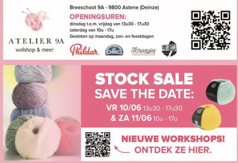 Atelier 9A stockverkoop