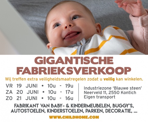 GIGANTISCHE FABRIEKSVERKOOP CHILDHOME JUNI