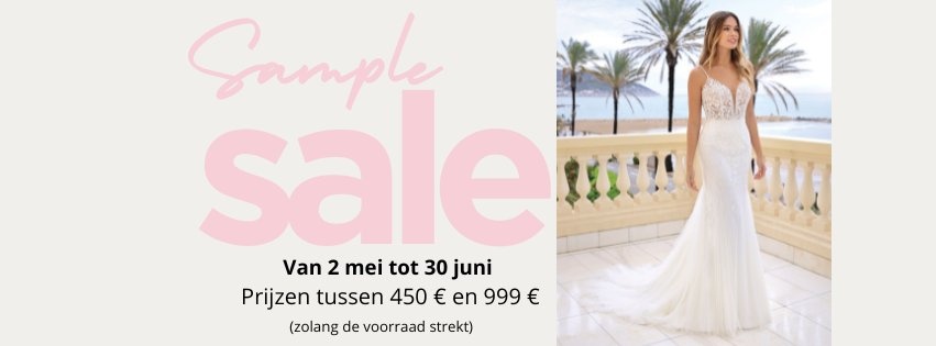 Sample sale bruidsjurken Boetiek Azzurro