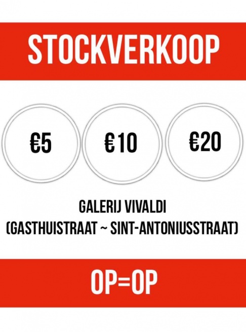 Stockverkoop meeneemprijzen bij Nuncia