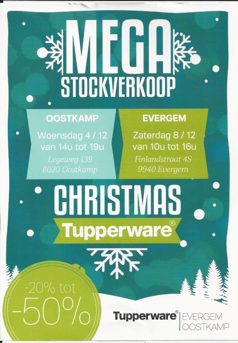 Mega stockverkoop christmas tupperware