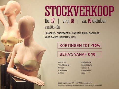 Stockverkoop lingerie, nachtkledij, badmode