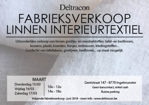 Fabrieksverkoop Linnen Interieurtextiel (Maart 2018) - 1