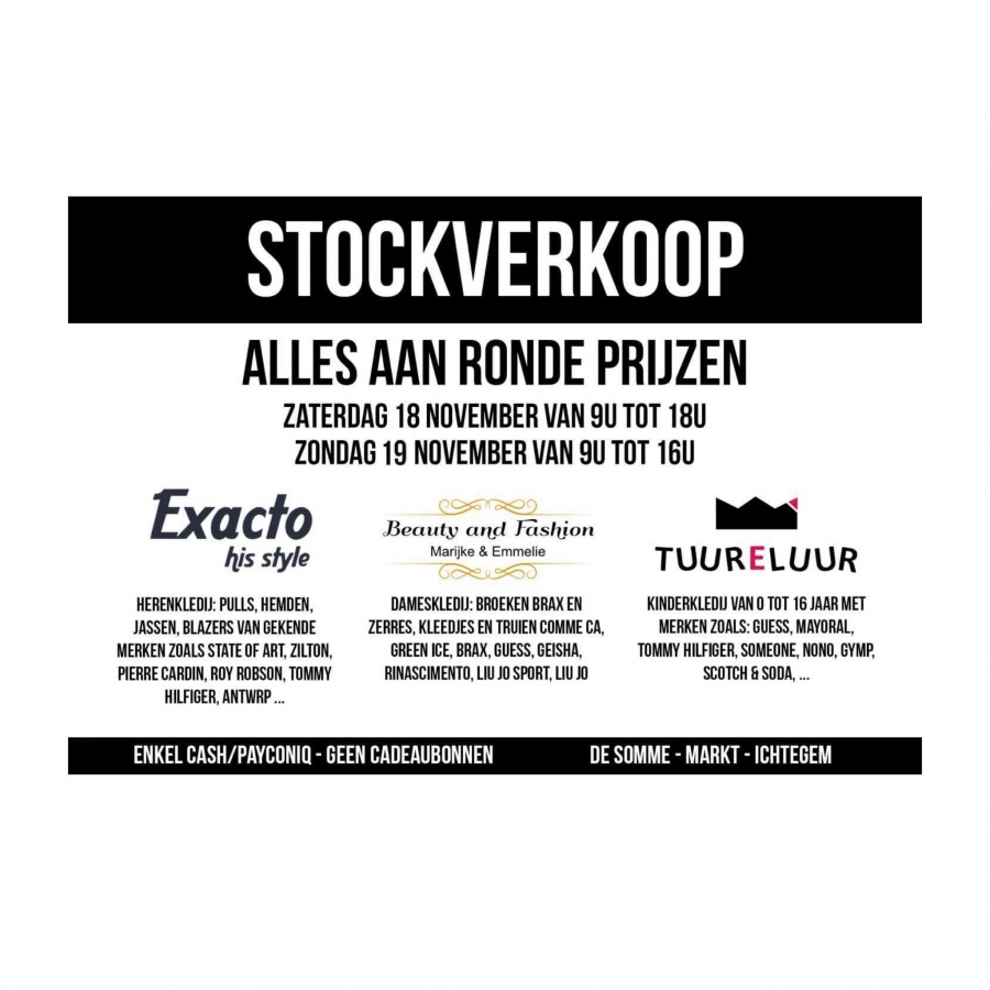 Stockverkoop Exacto / Beauty & Fashion Marijke / Tuureluur