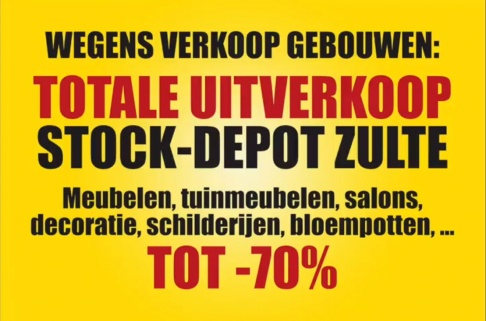 Totale uitverkoop Stock-Depot