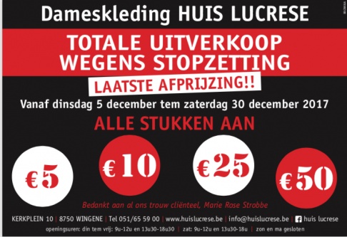 Huis Lucrese Totale Uitverkoop