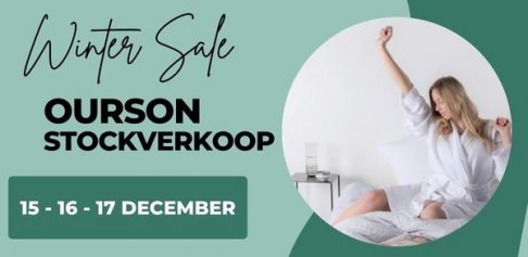 Ourson stockverkoop: bed, bad en tafellinnen