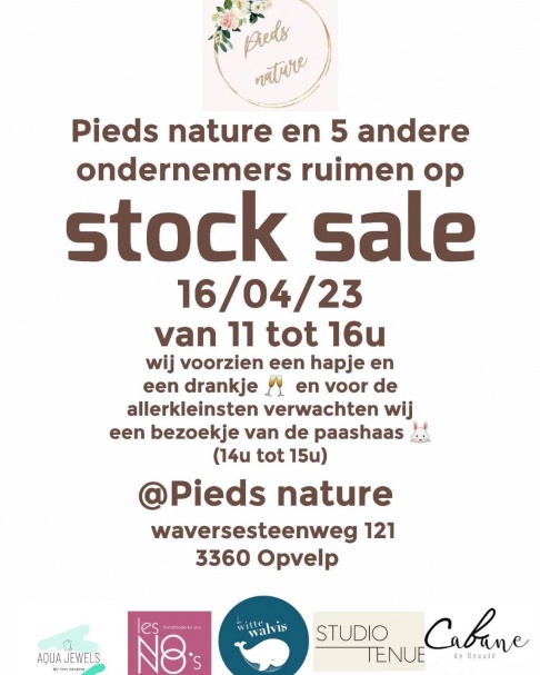 Stockverkoop Studio Tenue, Pieds nature en De Witte Walvis