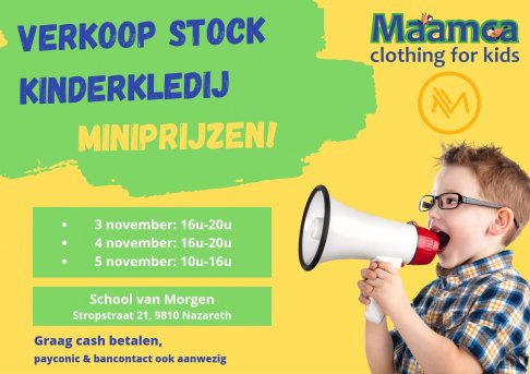 Stockverkoop outlet kinderkledij Maamca