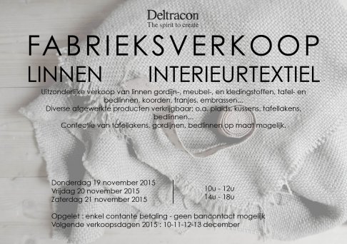 Fabrieksverkoop Linnen Interieurtextiel (November) - 1