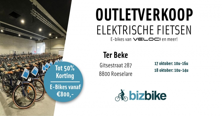 Bizbike outletverkoop elektrische fietsen Roeselare