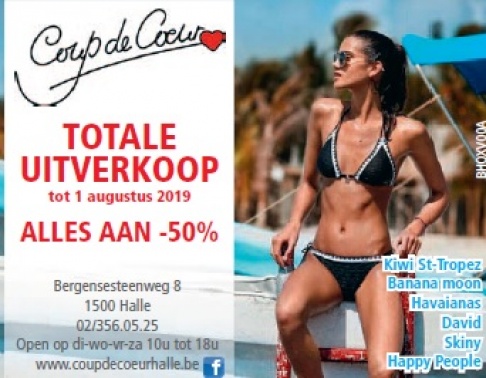 Totale uitverkoop strandkledij alles -50%