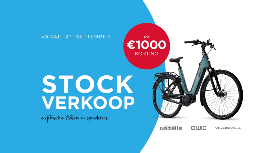 Grote stockverkoop elektrische fietsen en speedpedelecs