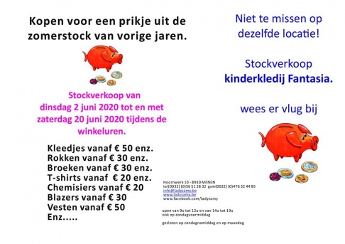 Stockverkoop van dames en kinderkleding