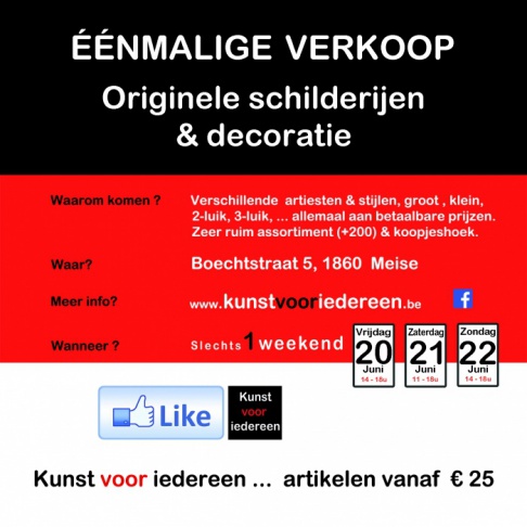 Eénmalige verkoop van moderne schilderijen & decoratie te MEISE - 2