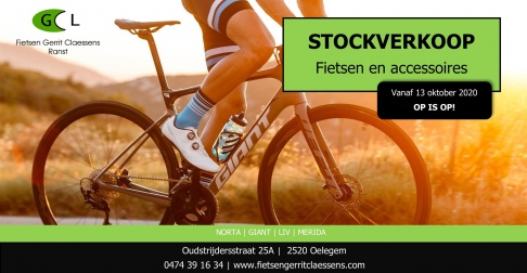 Stockverkoop van  fietsen en accessoires