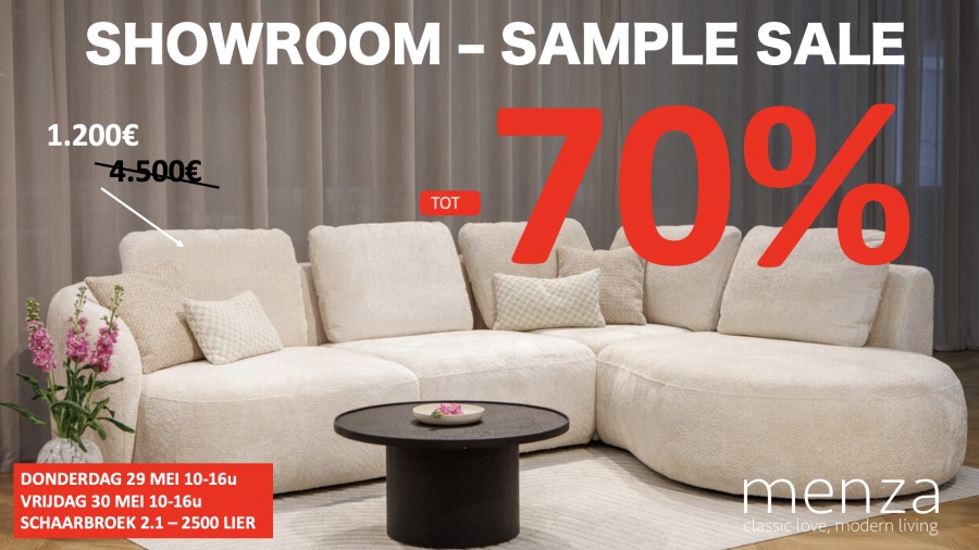 MENZA Showroom Sample Sale