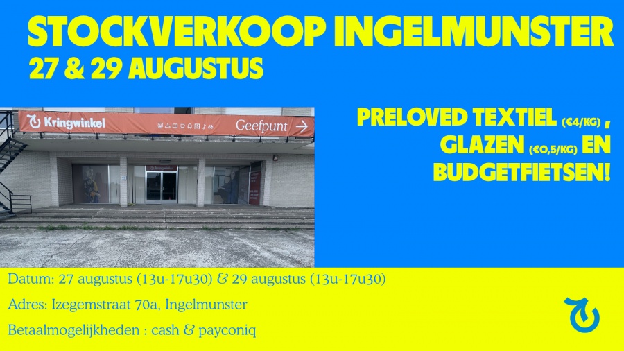 Stockverkoop Kringwinkel Midwest Ingelmunster