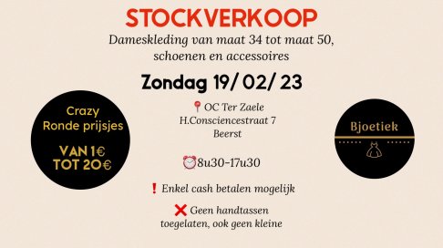 Bjoetiek stockverkoop