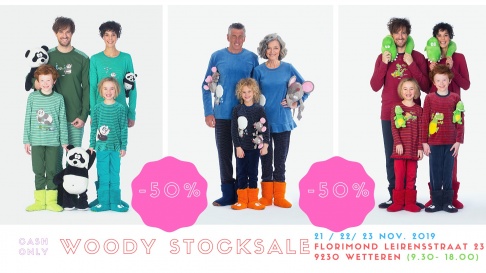 Stockverkoop Woody winter 2018 en zomer 2019