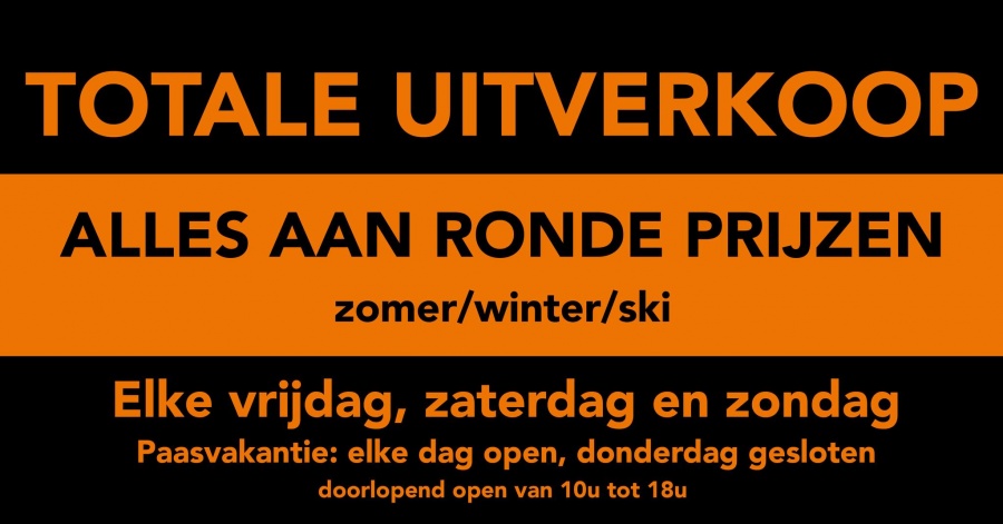 Bluesand New&Outlet totale uitverkoop