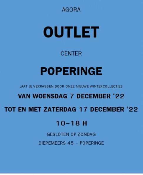 agora OUTLET center POPERINGE