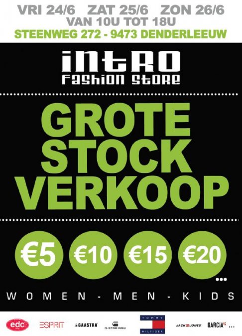 Grote stockverkoop Intro Fashionstore 