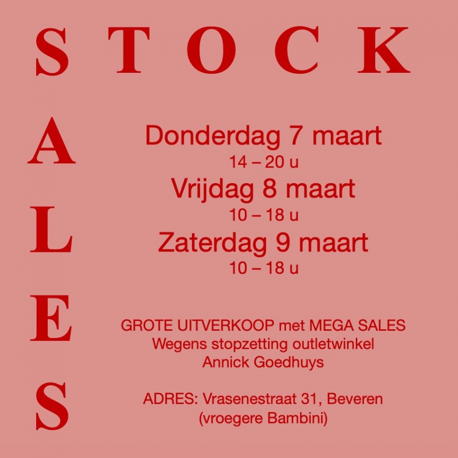 Stocksale outletwinkel Annick Goedhuys