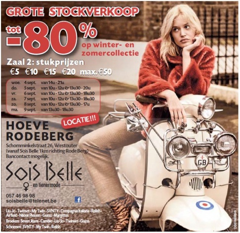 Stockverkoop Sois Belle Rodeberghoeve