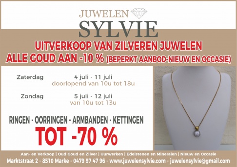 Totale uitverkoop van zilveren juwelen