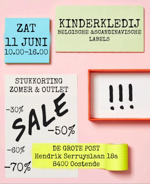 Grote stukkorting & Outletverkoop kinderkledij (Oostende)